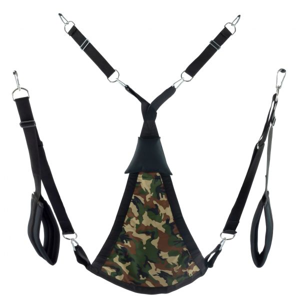 Mr Sling Premium Stoffschlinge „Triangle“ Komplettset Camouflage