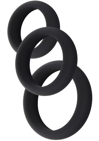Hidden Desire Extreme Stamina Premium Penisring Set 3 teilig in Schwarz 1