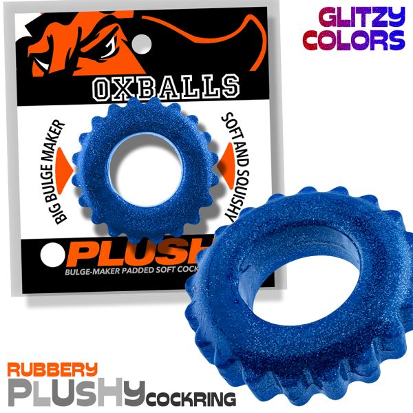 Oxballs PLUSHY Cockring Blue Fire