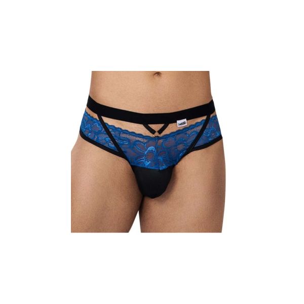 CandyMan Spitzen-Jockstrap Lalita Schwarz und Blau