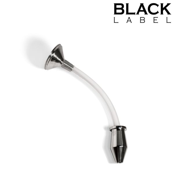 Black Label Pour Boy Bottom Feeder Buttplug mit Trichter Silber