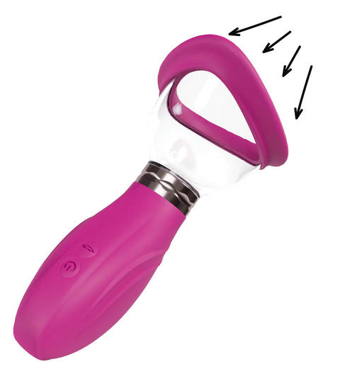 Pumped Delightful Vulva- und Brustpumpe wiederaufladbar pink