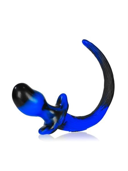 Analplug Tierspiele Schwanz schwarz blau L Bulldogge