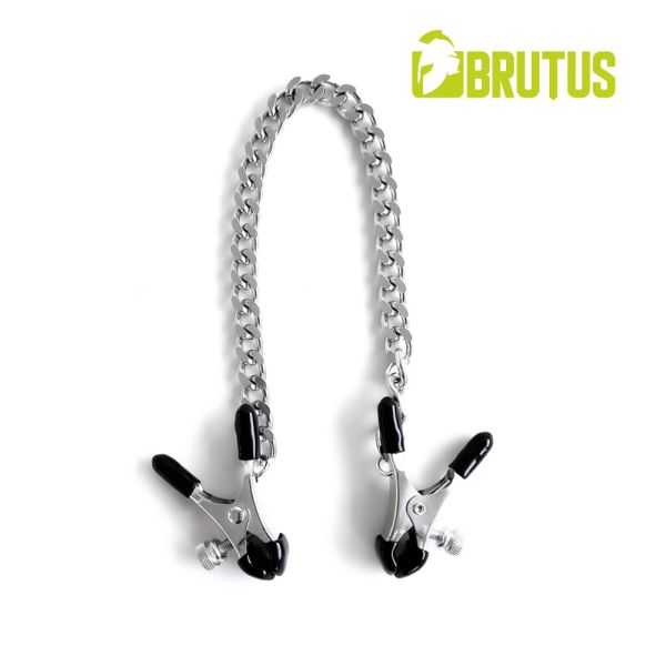 Brutus schwere Nippelklemmen Bite silber