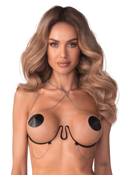 Obsessive Lustique Harness BH ouvert in Schwarz 1