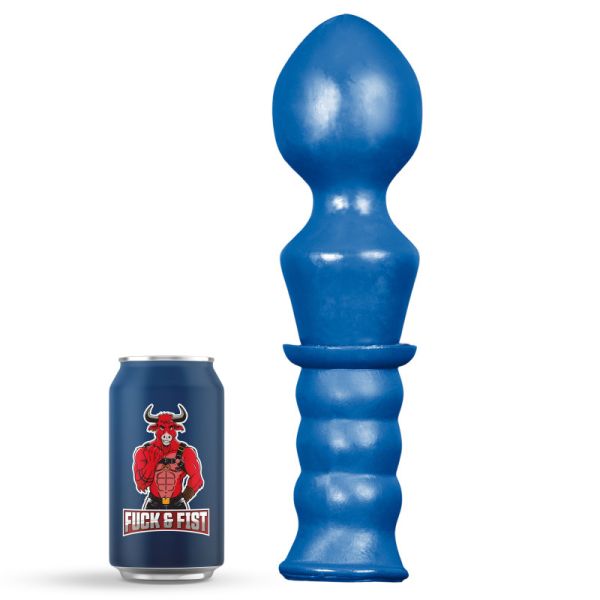 Fuck & Fist Grip Trainer Double Ball Dildo Blau