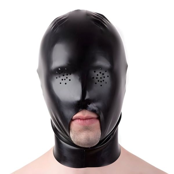 LateXcite Pierce Eyes Latexmaske Schwarz 1