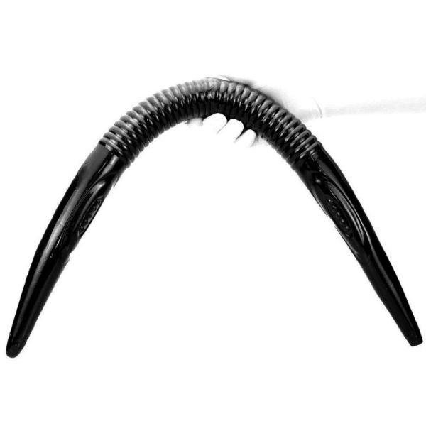 DoublePlayz Blackworm Langer Doppel-Dildo Schwarz