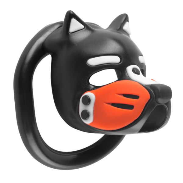 Puppy Cage Keuschheitskäfig Schwarz-Orange