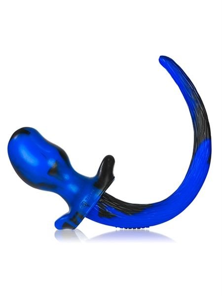 Analplug Tierspiele Schwanz schwarz blau XL Dogge