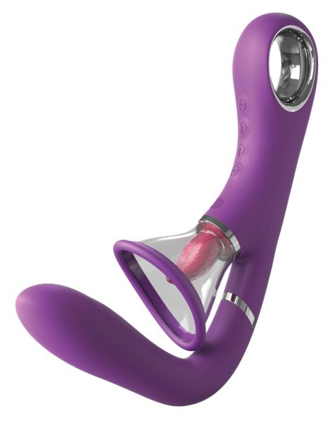 fantasy For Her suction cup with clitoral stimulator and vibrator