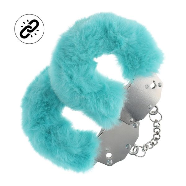 Ouch! Heavy Duty Fluffy Handschellen in Blau 1