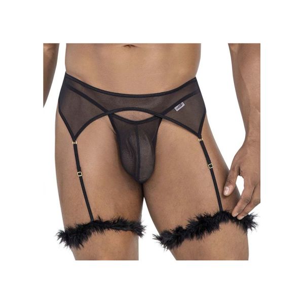 CandyMan String und Strapsgürtel Voltis 2-teilig Schwarz