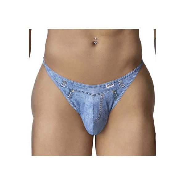 CandyMan Cowboy Denim Blau String