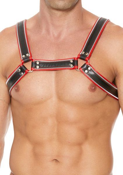 Ouch! Uomo Z Series Bulldog Harness in Rot L/XL 1