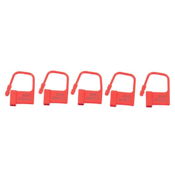 CockLock 5er-Set Vorhängeschlösser Lock Nummeriert Rot
