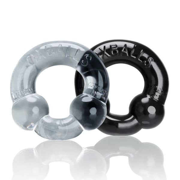 Ultraballs 2-Pack Cockring schwarz und klar