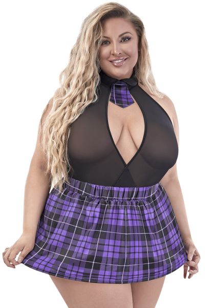Magic Silk Sex Ed Babydoll Kostüm Übergröße in Lila 1
