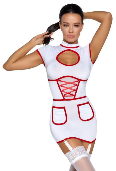 Cottelli COSTUMES Krankenschwester – Krankenschwester-Kleid – Weiß