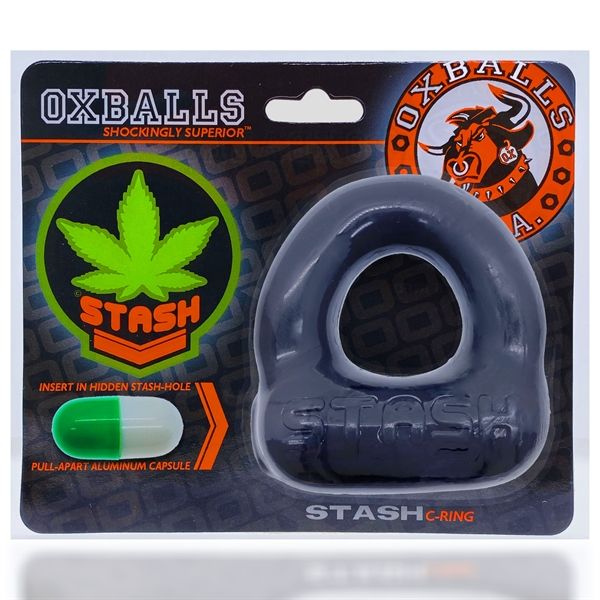 Oxballs STASH Cockring with capsule insert - Black