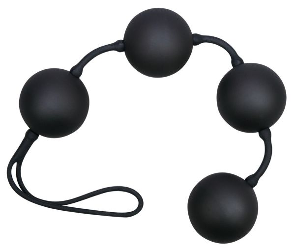 You2Toys Black Balls Velvet Liebeskugeln Viererstrang in Schwarz 1