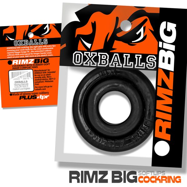 Oxballs RIMZ BIG Softlips Cockring Black