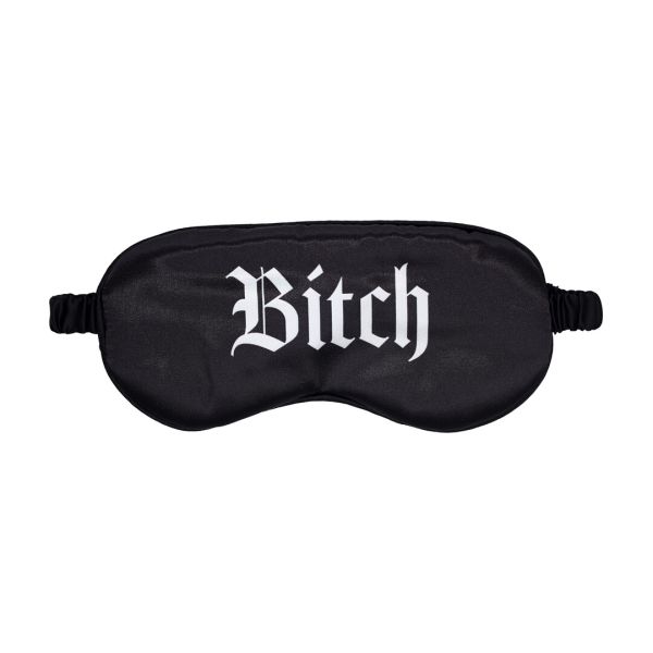 Ouch! Augenmaske mit Aufdruck Bitch in Schwarz 1