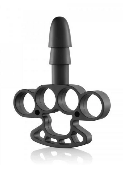 All Black Strap On Tool ergonomisches Griff