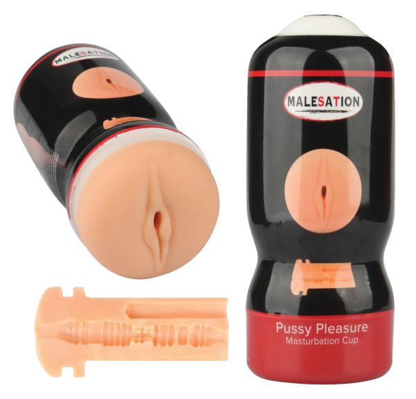 Malesation Masturbation Cup Pussy Pleasure Masturbator mit Gehäuse in Hautfarben 1