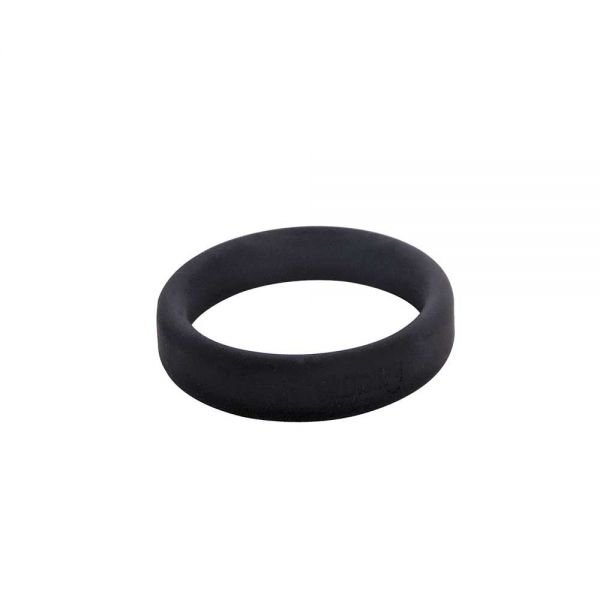 Flat Slick Silicone Cock Ring Prenisring schwarz in verschiedenen Durchmessern
