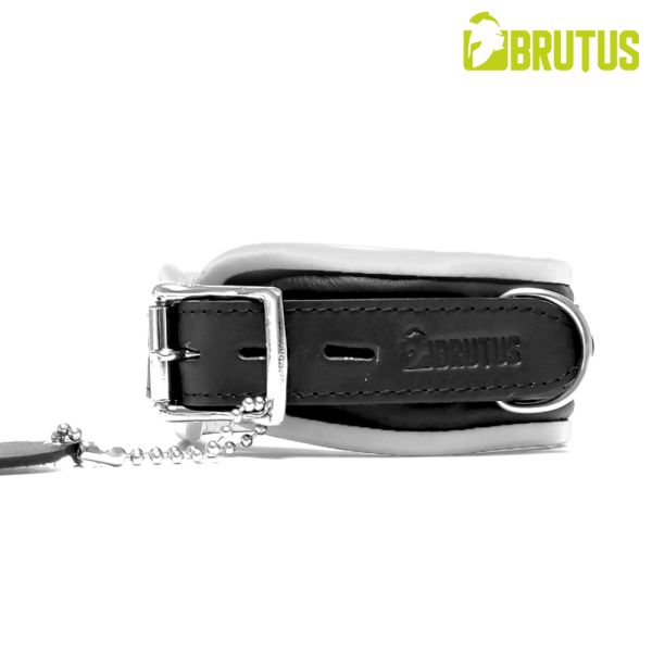 Brutus Halsband Leather Collection in Schwarz und Weiß 1