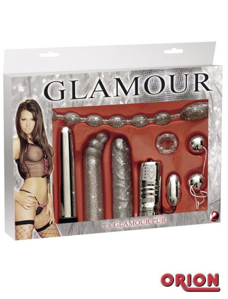Set Glamour Vibrator-Set silber 7tlg.