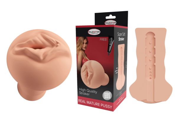 Malesation Real Mature Pussy Stroker Masturbator in Hautfarben 1