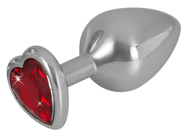 You2Toys Diamond Anal Plug mit Herzstein in Silber und Rot 1