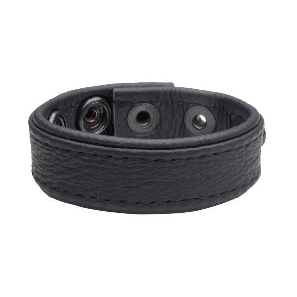 Saxos Soft Penisring mit Druckknöpfen in Schwarz 1