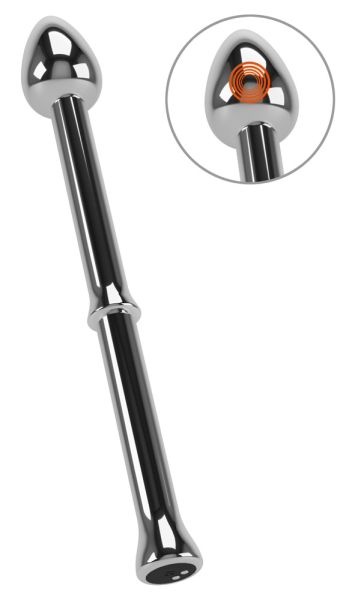 Rebel Vibrating Prostata Stimulator Metal Milking Stick Prostata-Vibrator silber