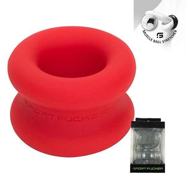Silicone Muscle Ball Stretcher Hodenstrecker rot