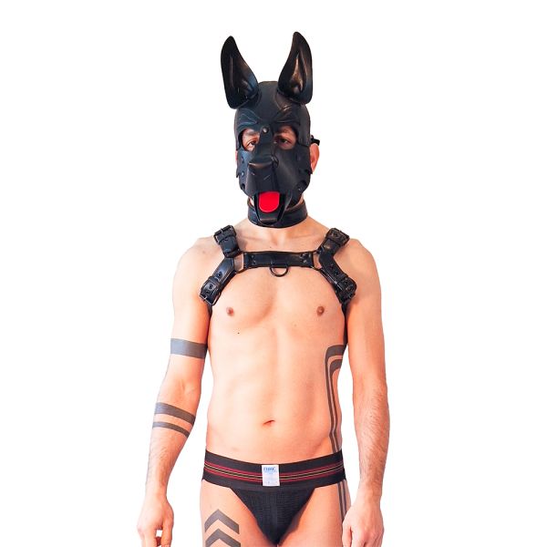 Brutus Vegan Bulldog Harness schwarz-schwarz