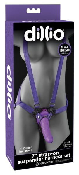 dillio Harness mit Hosenträgern und Dildo