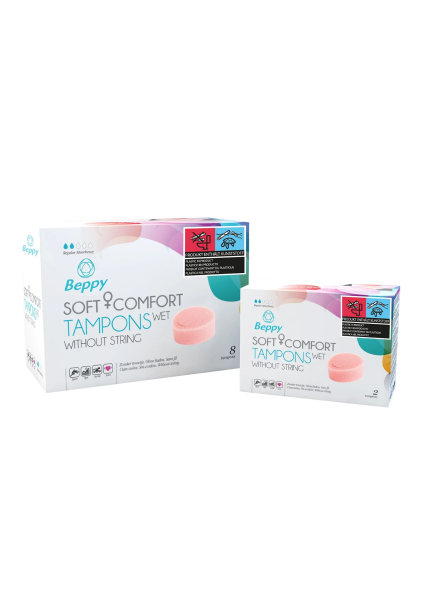 Beppy Soft & Comfort Wet Tampons Naturel 8 Stück