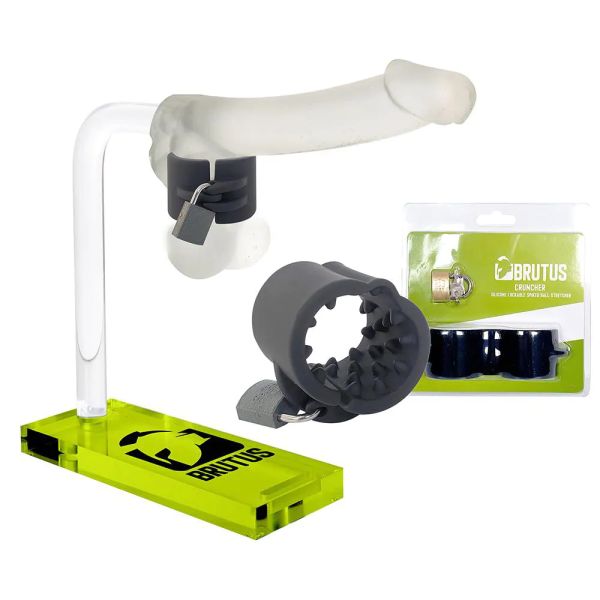 Brutus Cruncher Silicone Lockable Spiked Ball Stretcher