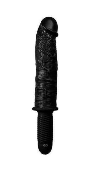 Rammer Black – 23 cm Vibrating Dong mit Griff