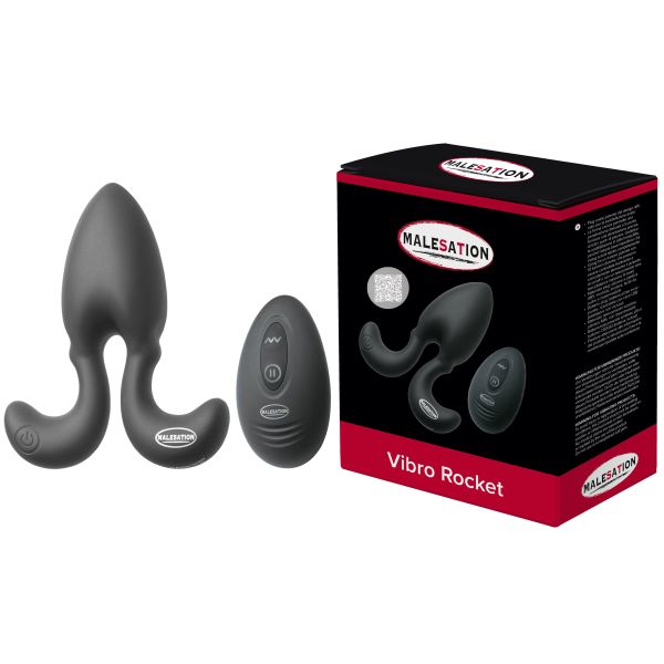 Malesation Vibro Rocket Analplug mit Fernbedienung in Schwarz 1