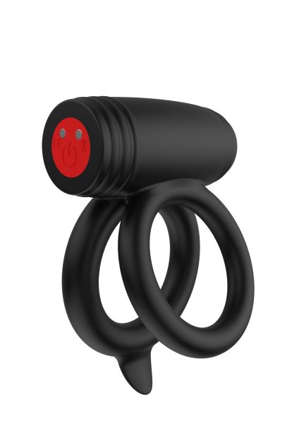 Hidden Desire Extreme Elite Power Twin Penisring mit Vibration in Schwarz 1