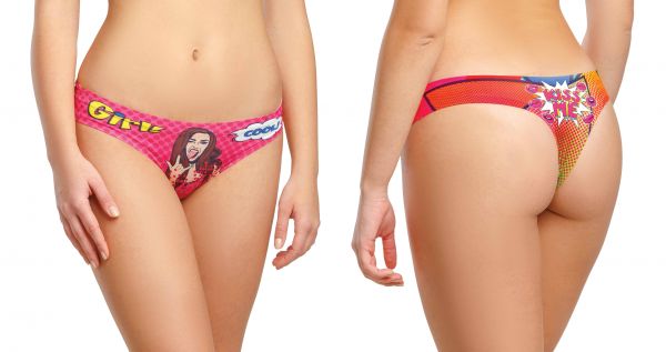 COMIC FANS PINK Thong Tanga