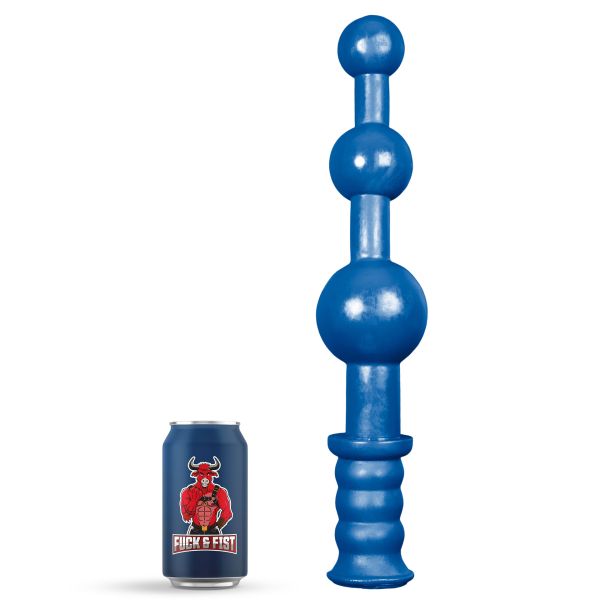 Fuck & Fist Grip Trainer Triple Beads Dildo Blau 2