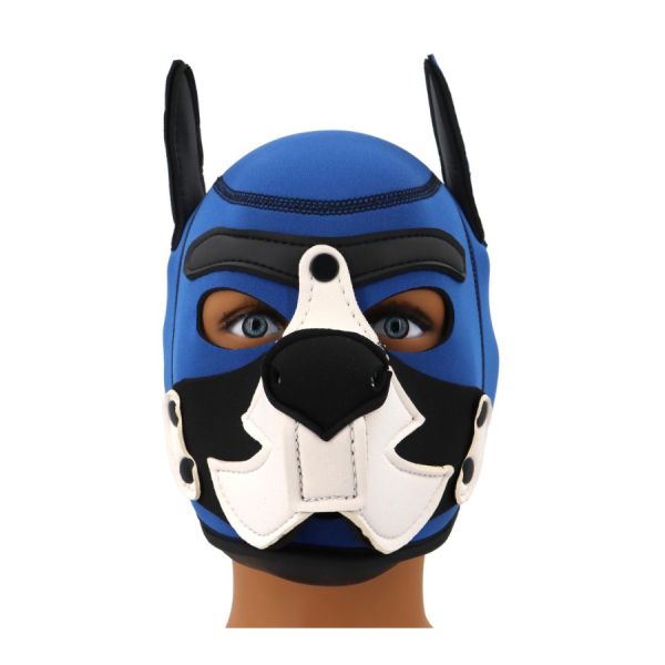 Kinky Puppy Fox Puppy Fuchswelpe Maske blau-weiß