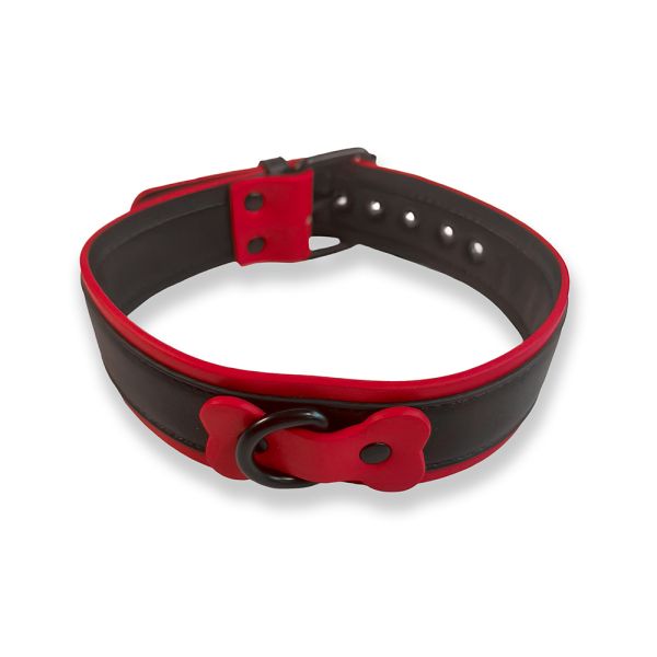 Brutus Vegan Puppy Halsband schwarz-rot