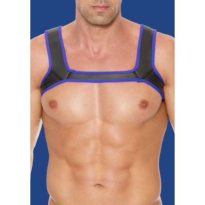 Ouch! Neoprene Harness Blue S/M