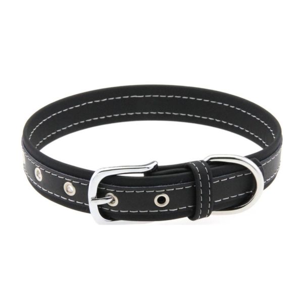 Kinky Puppy Halsband Kunstleder CONTRASTED Schwarz